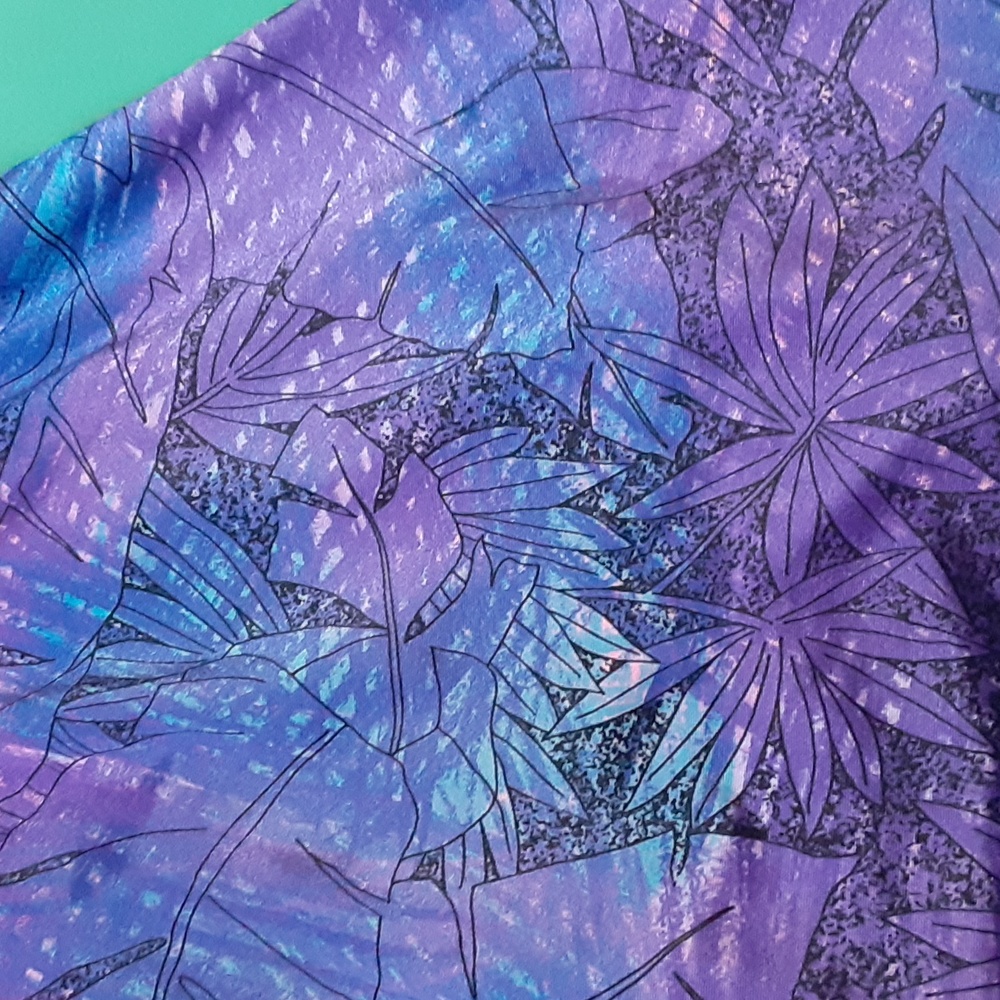 ROXANNE  PURPLE,BLUE FLORAL ONE PIECE SWIMSUIT WITH SKIRT, 16/38B - Picture 11 of 11